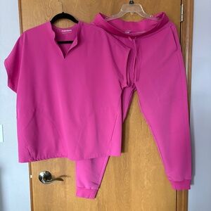 Mandala Scrub Set. Large, Magenta